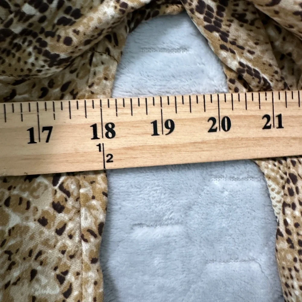 Tory Burch Women 4 100% Silk Python Zip Blouse Drawstring Statement Mob‎ Wife
